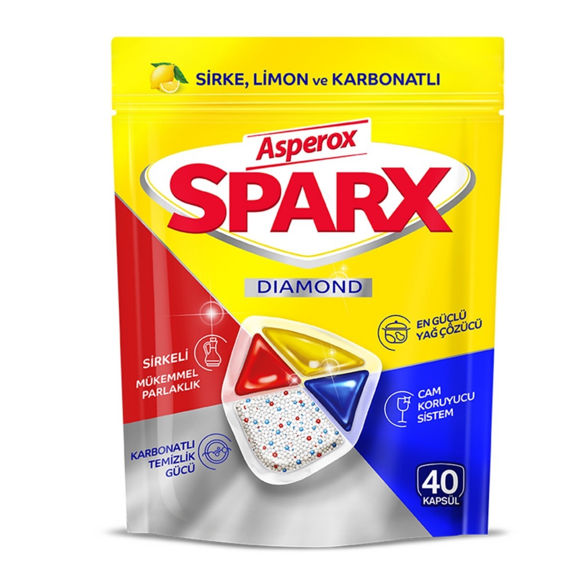 Asperox Sparx Diamond Plus Bulaşık Makinesi Kapsülü 40lı