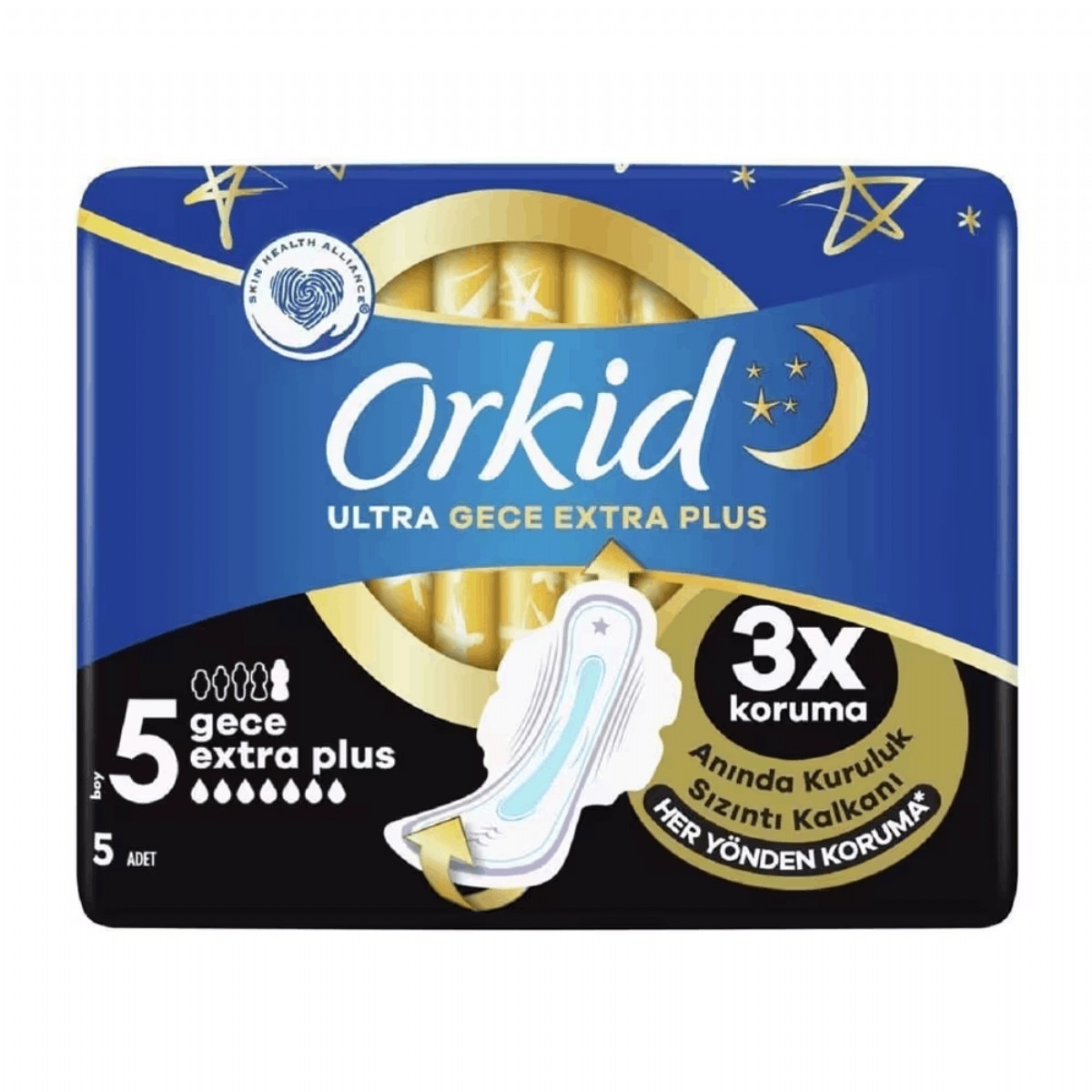 Orkid Hijyenik Ped Ultra Extra Plus Gece 5 li