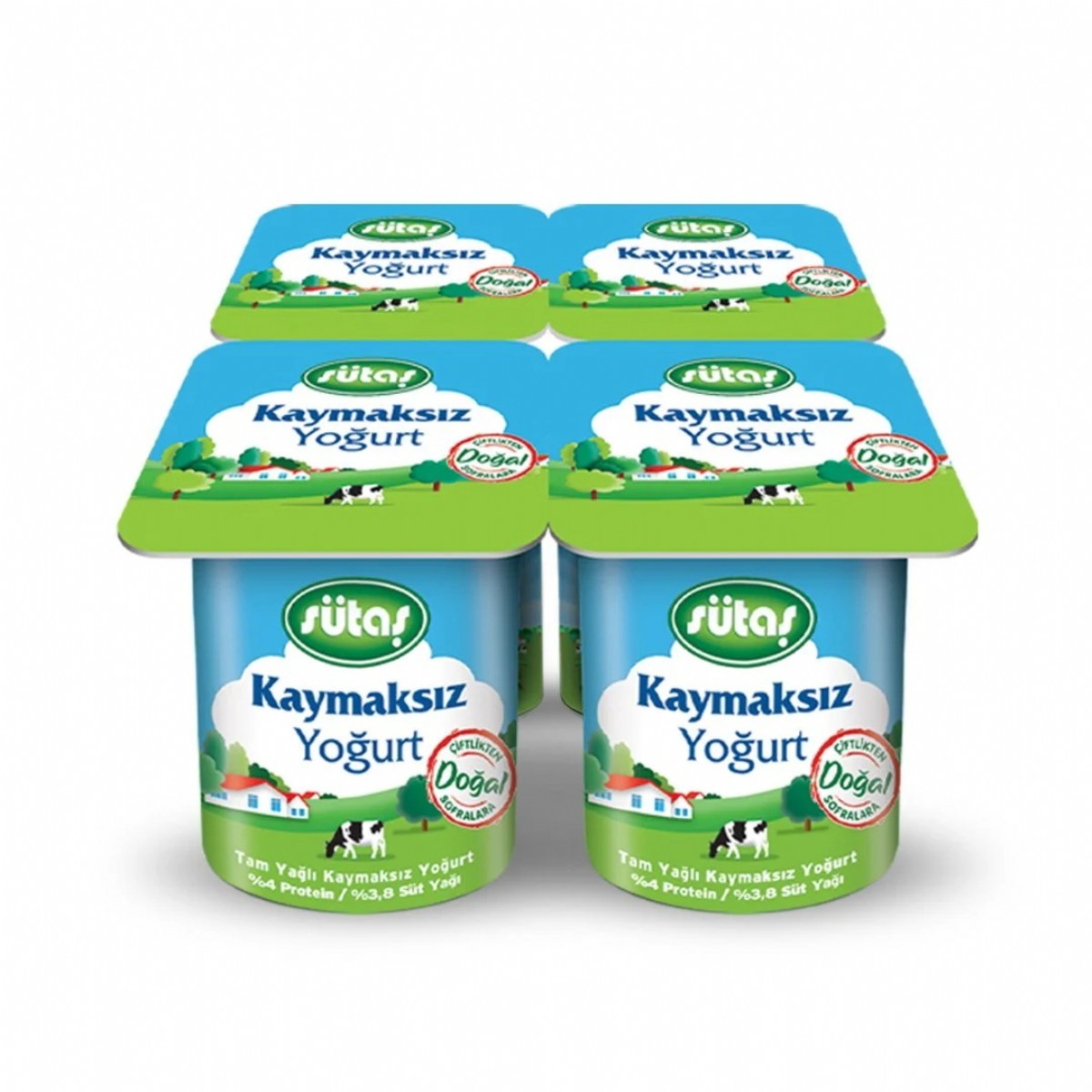 Sütaş Kaymaksız Yoğurt 4*125 Gr