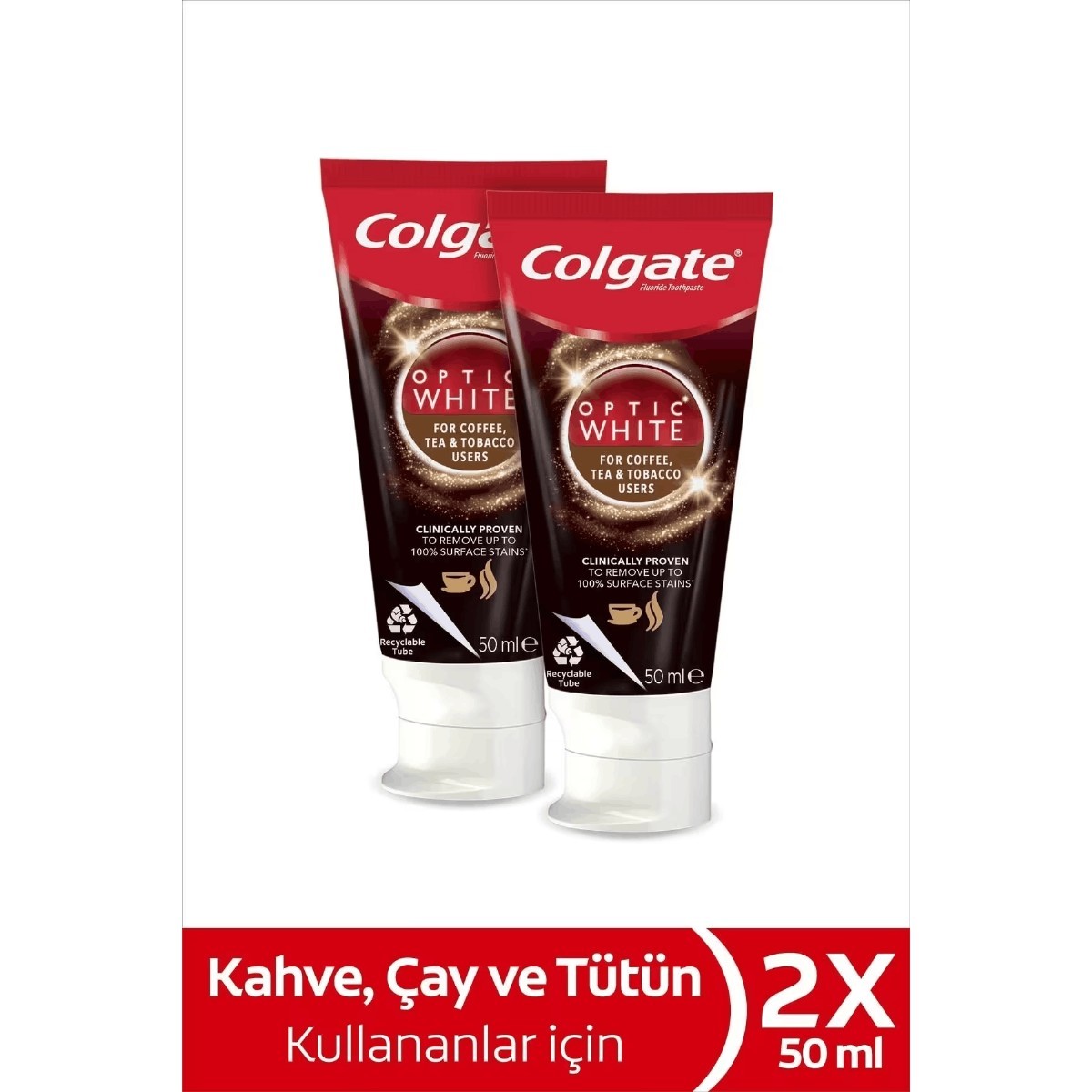 Colgate Optic White ÇayKahve 2*50 Ml