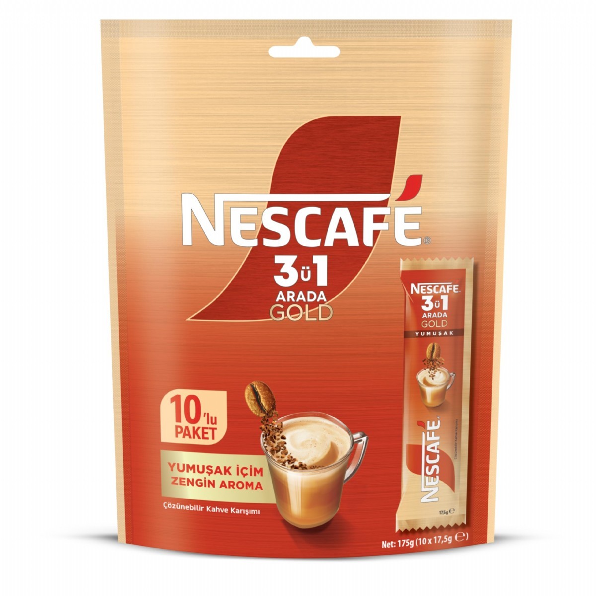 Nescafe 3ü1 Arada Gold Yumuşak 10lu Paket
