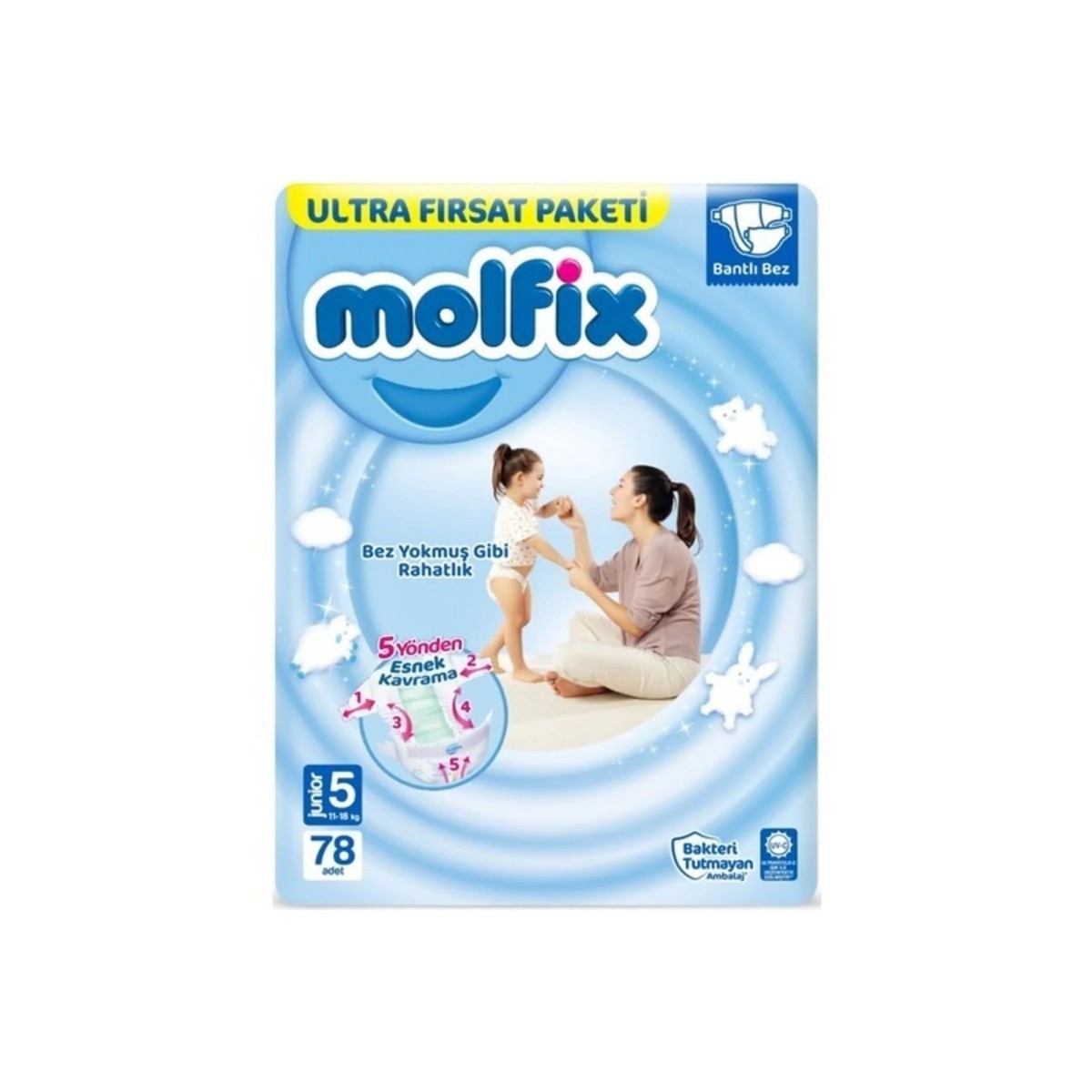 Molfix 3D junior Ultra Fırsat Paketi 5 Beden 78li