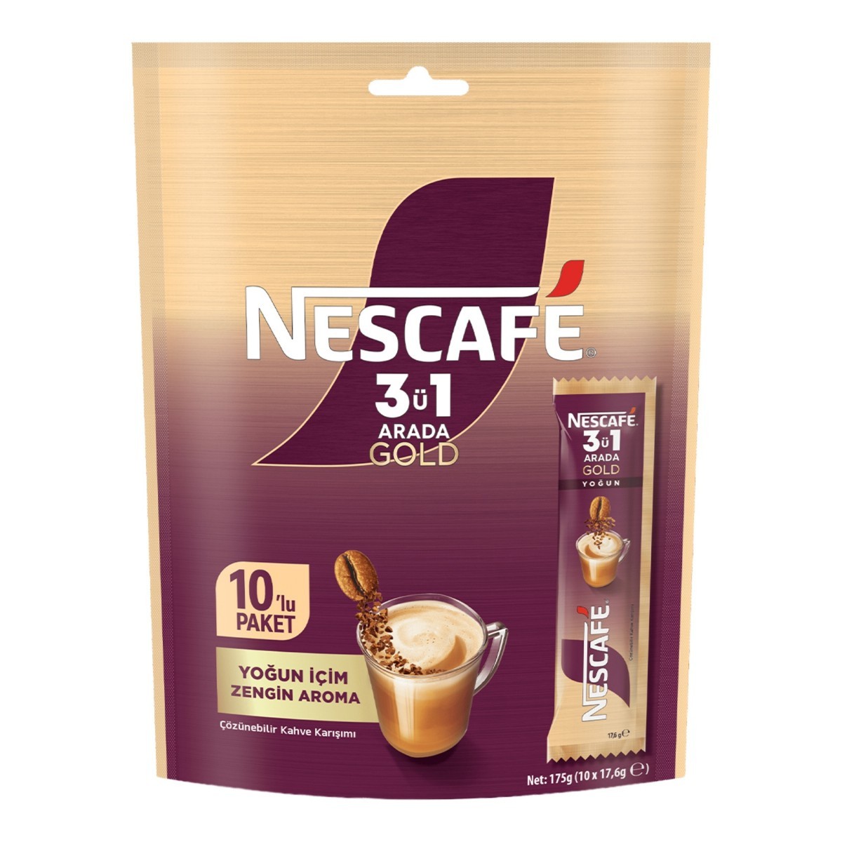 Nescafe 3ü1 Arada Gold Yoğun 10lu Paket