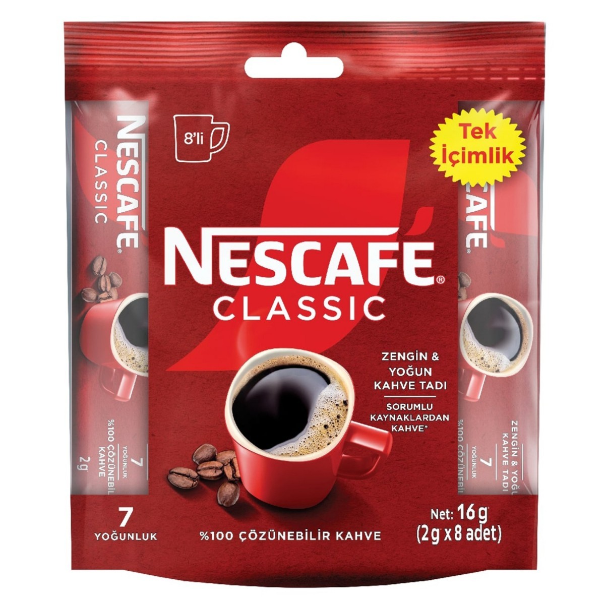 Nescafe Classic Çözülebilir Kahve 2 Gr 8li Paket