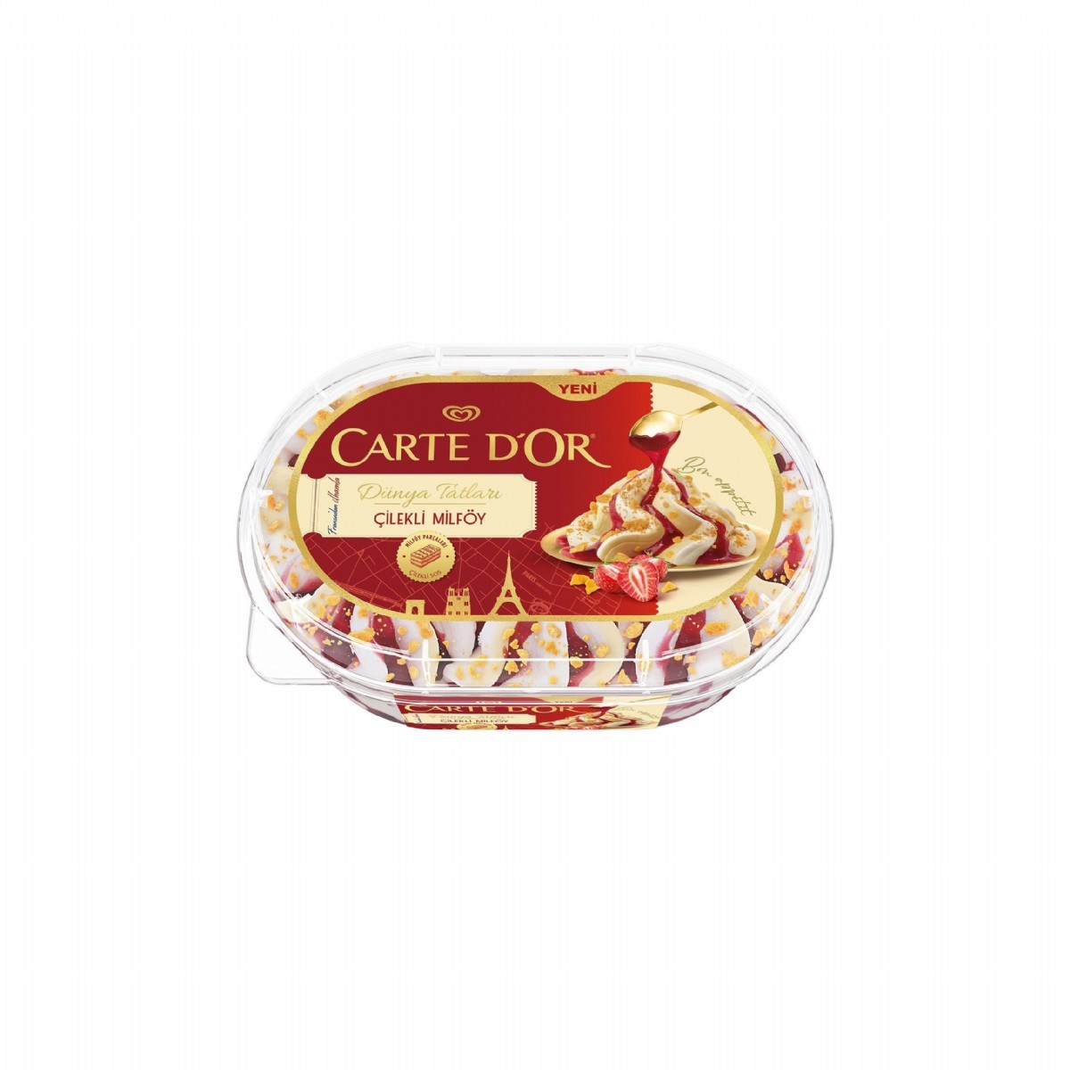 Algida Carte Dor Selection Çilekli Milför 800 Ml
