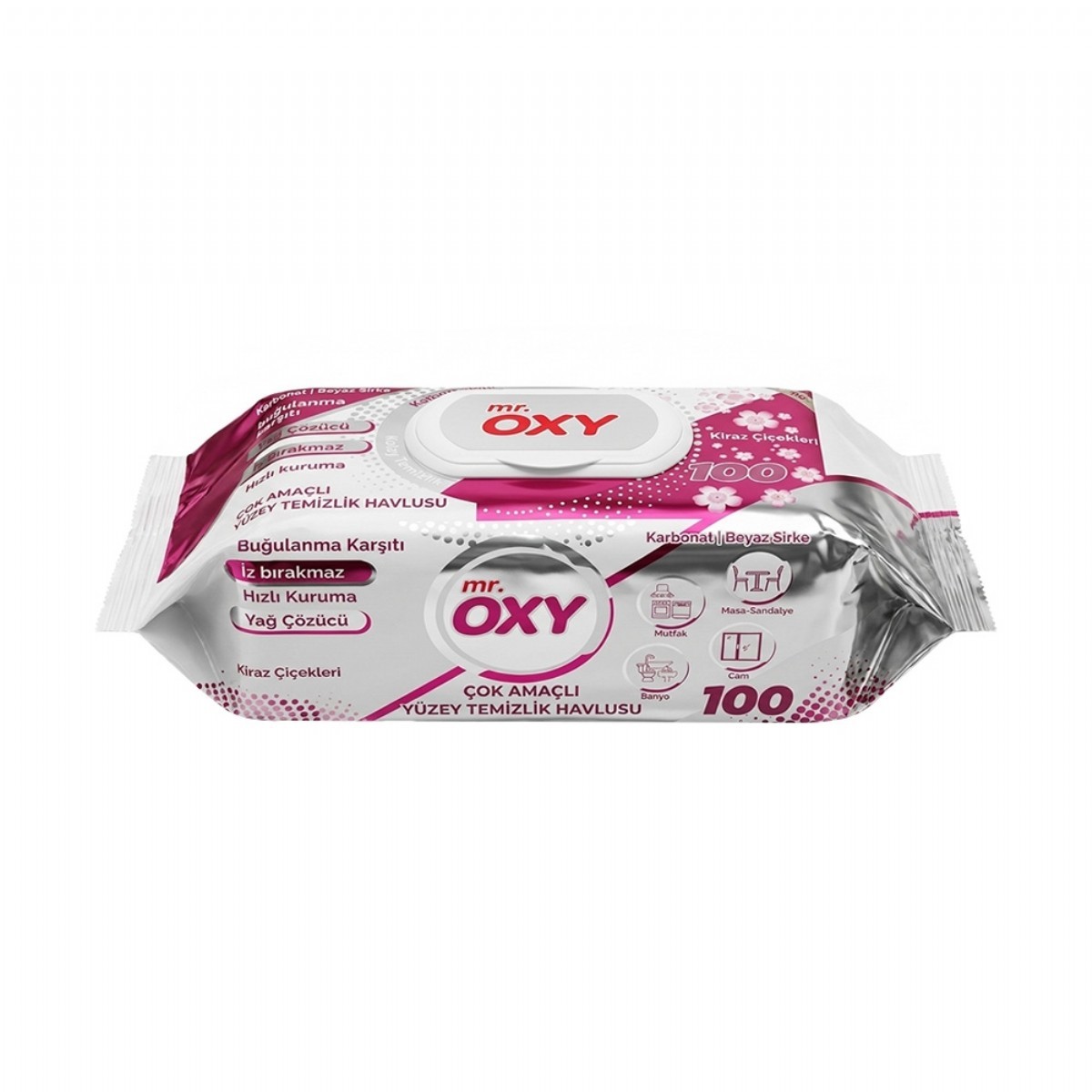 Mr. Oxy Yüzey Temizlik Havlusu Kiraz Çiçekleri 100lü