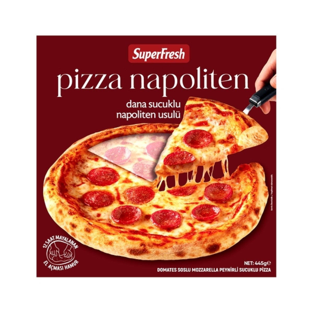 Süperfresh Pizza Napoliten Dana Sucuklu 445 Gr