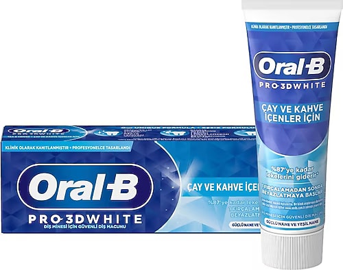 Oral-B Diş Macunu 3DW Çay ve Kahve 75 Ml