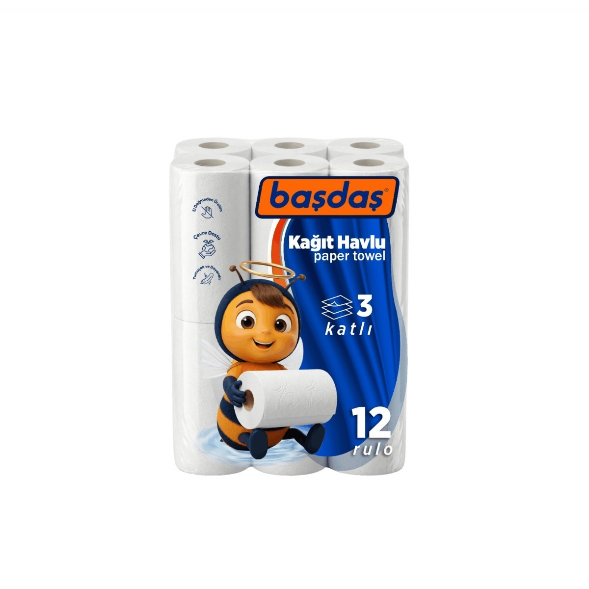 Başdaş 3 Katlı Kağıt Havlu 12li