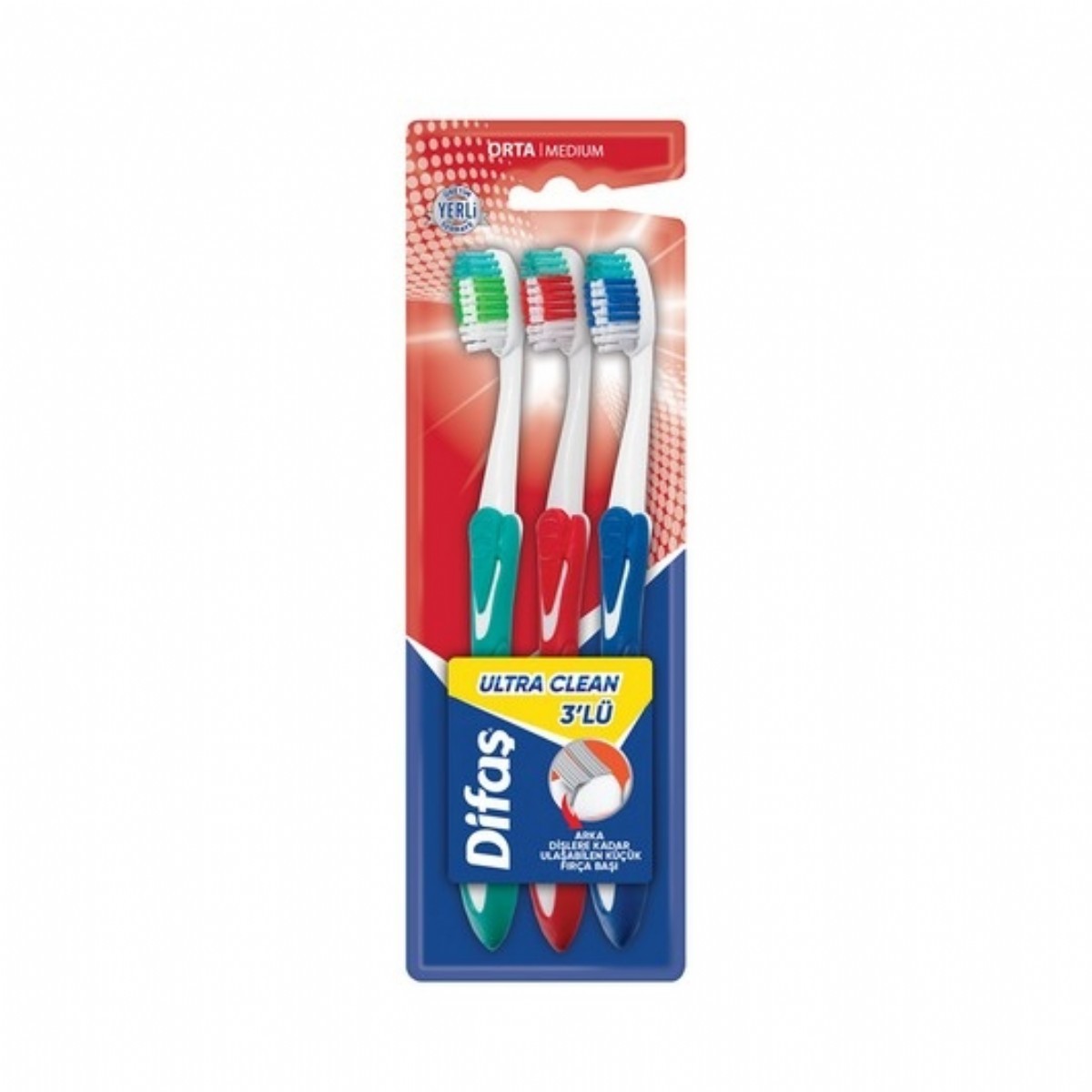 Difaş Ultra Clean 3lü Diş Fırçası