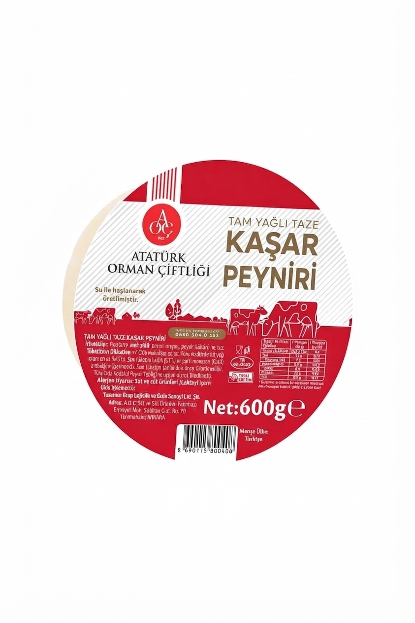 Atatürk Orman Çiftliği Kaşar Peyniri 600 Gr