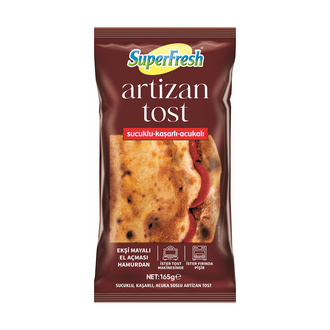 Süperfresh Artizan Tost Peynir Sucuk Kaşar 185 Gr