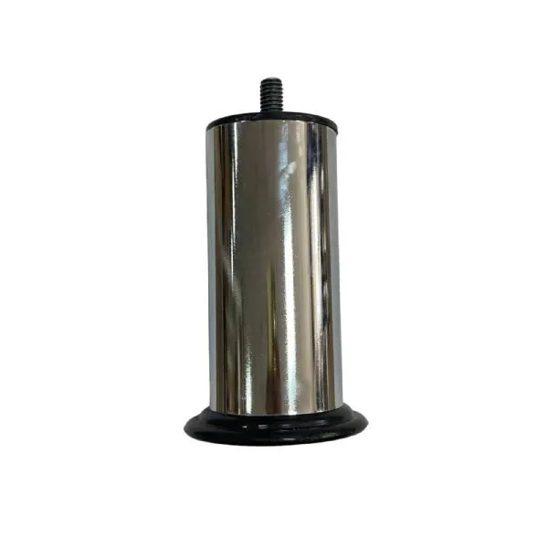 Krom rengi kalın sağlam metal 12 CM KALIN SOMUNLU (Metrik 10, kalın dış) baza ayağı  - Ürün Görseli 1