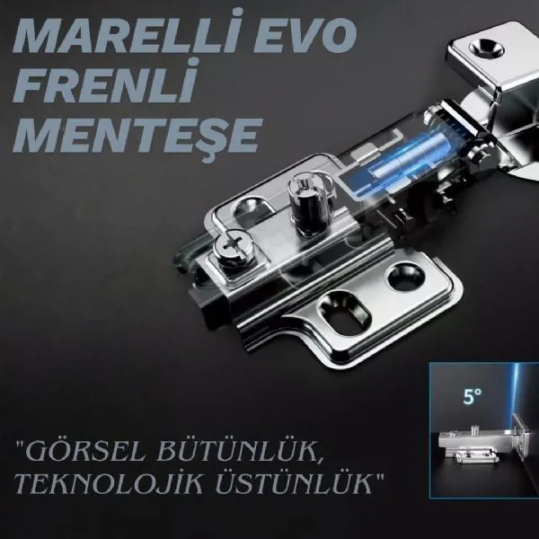 Marelli EVO star tipi frenli (pistonlu / stoplu / hidrolikli) Dolap için Menteşe (yavaşça kapar) - Marelli - Ürün Görseli 1