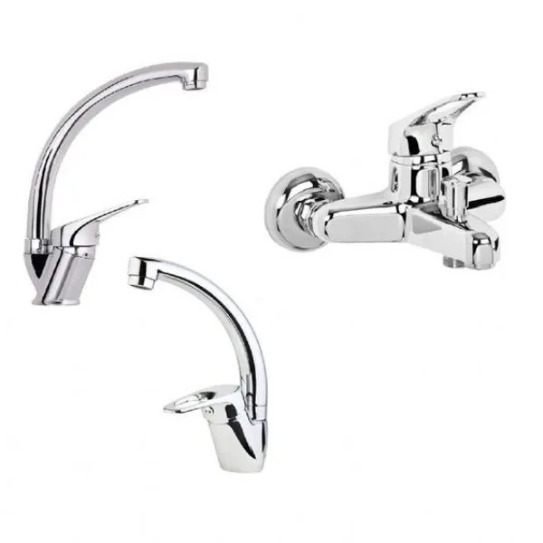 KAMPANYALI ÜÇLÜ mix banyo+mutfak+lavabo bataryası (musluğu) - Ürün Görseli 1