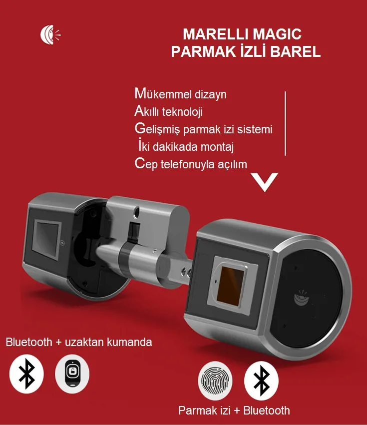 Marelli MAGIC parmak izli barel’le evinize girmek sizin için çok kolay, hırsızlar için çok zor olacak!