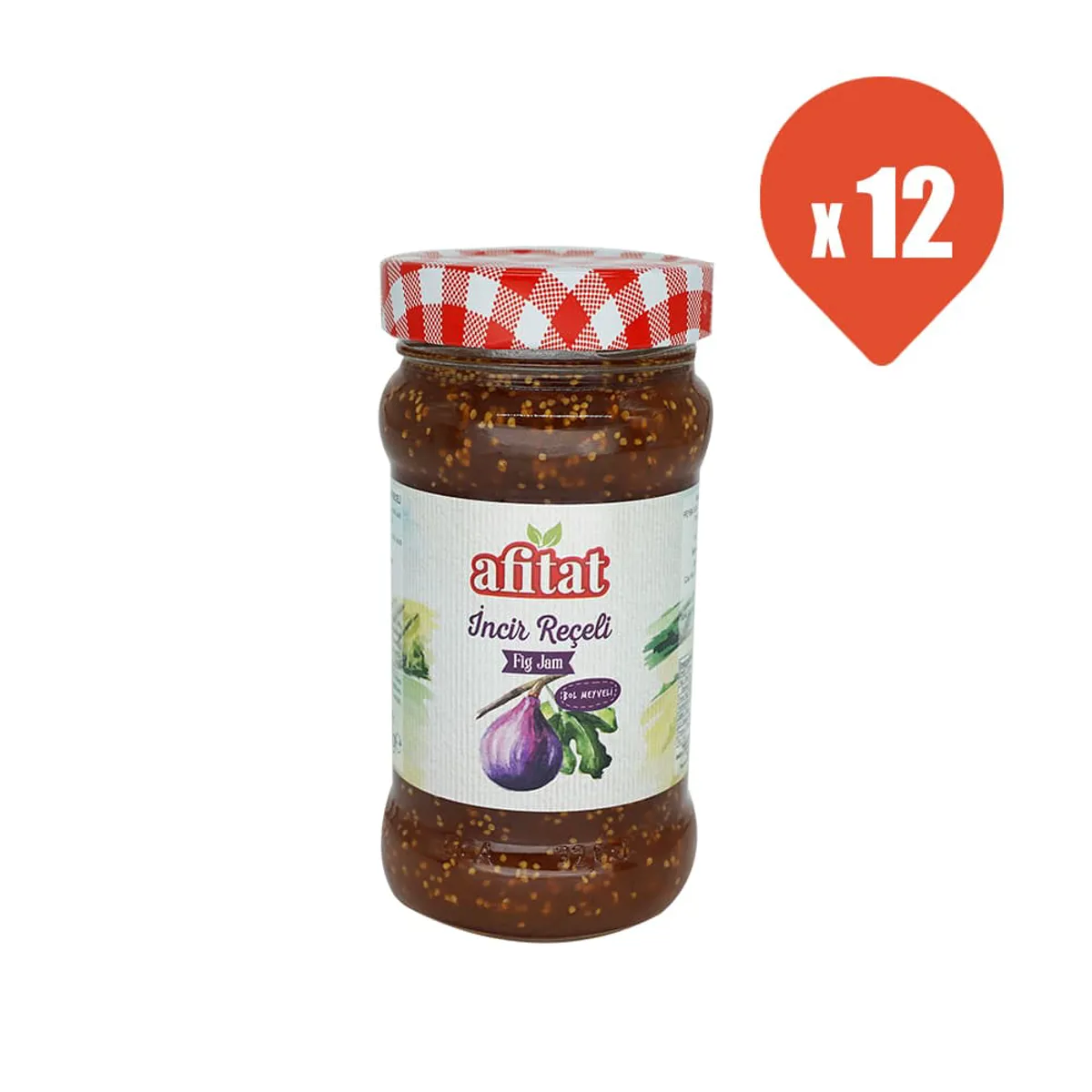 Afitat İncir Reçeli 380 gr x 12 - Afitat - Ürün Görseli 1