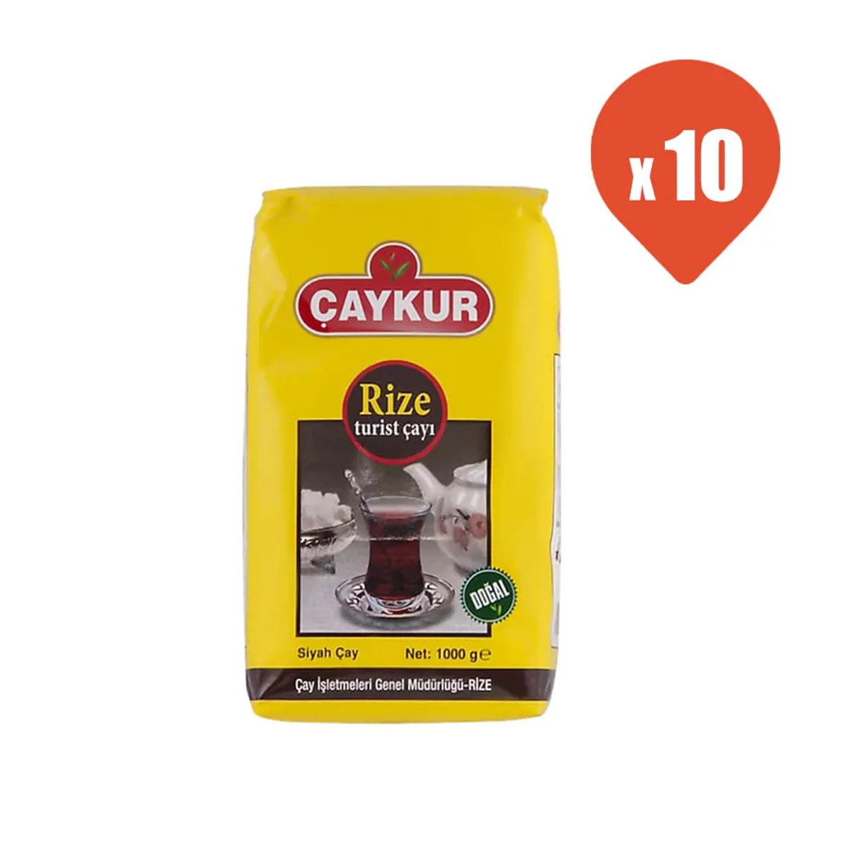 Çaykur Rize Turist Siyah Çay 1 kg x 10 - Çaykur - Ürün Görseli 1