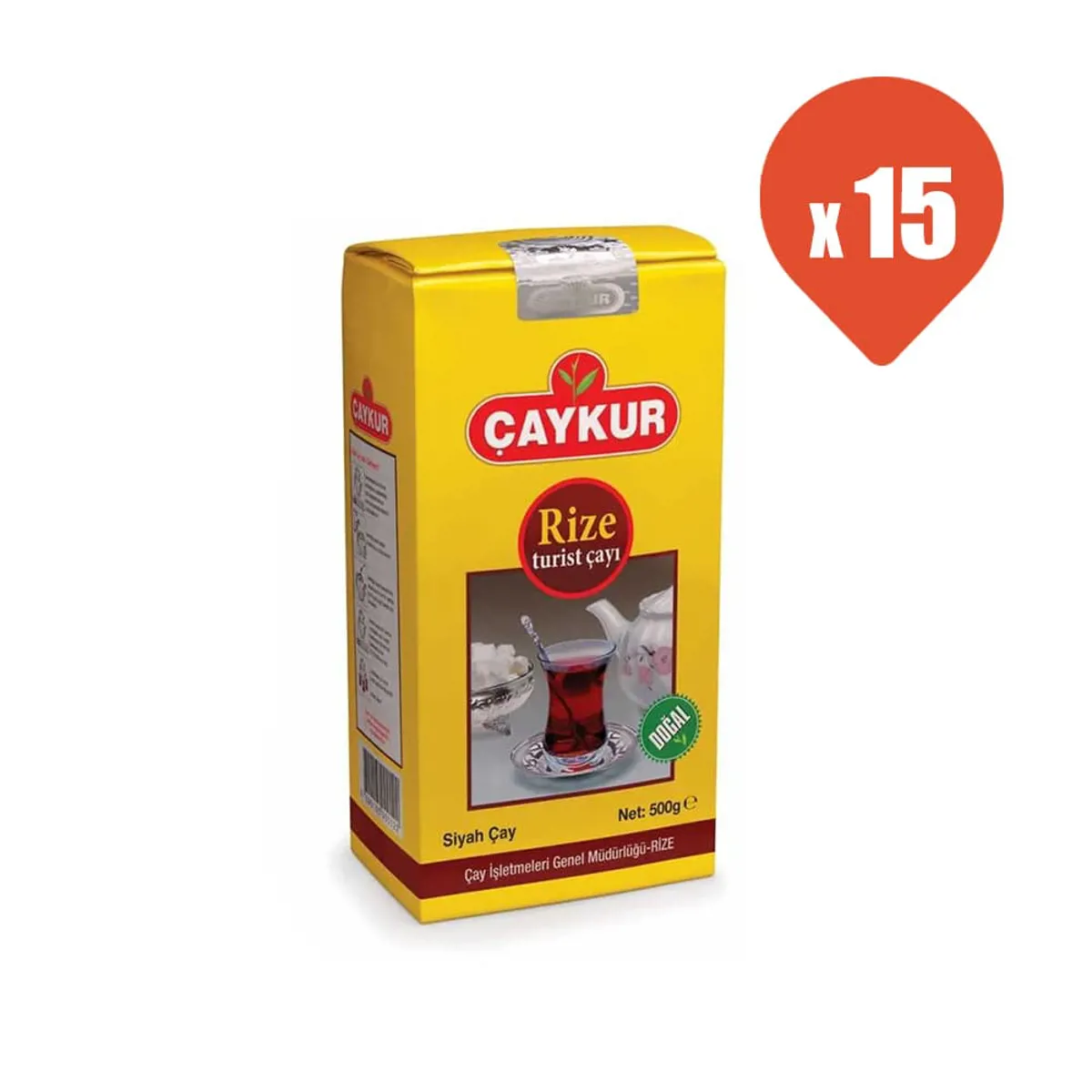 Çaykur Rize Turist Siyah Çay 500 gr x 15 - Çaykur - Ürün Görseli 1