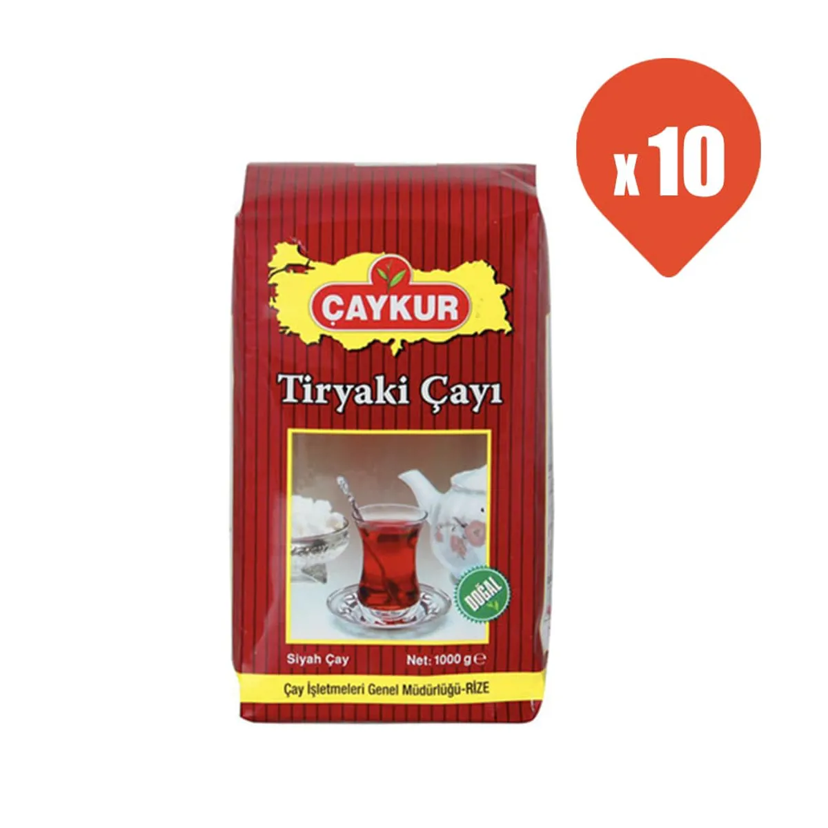 Çaykur Tiryaki Siyah Çay 1 kg x 10 - Çaykur - Ürün Görseli 1