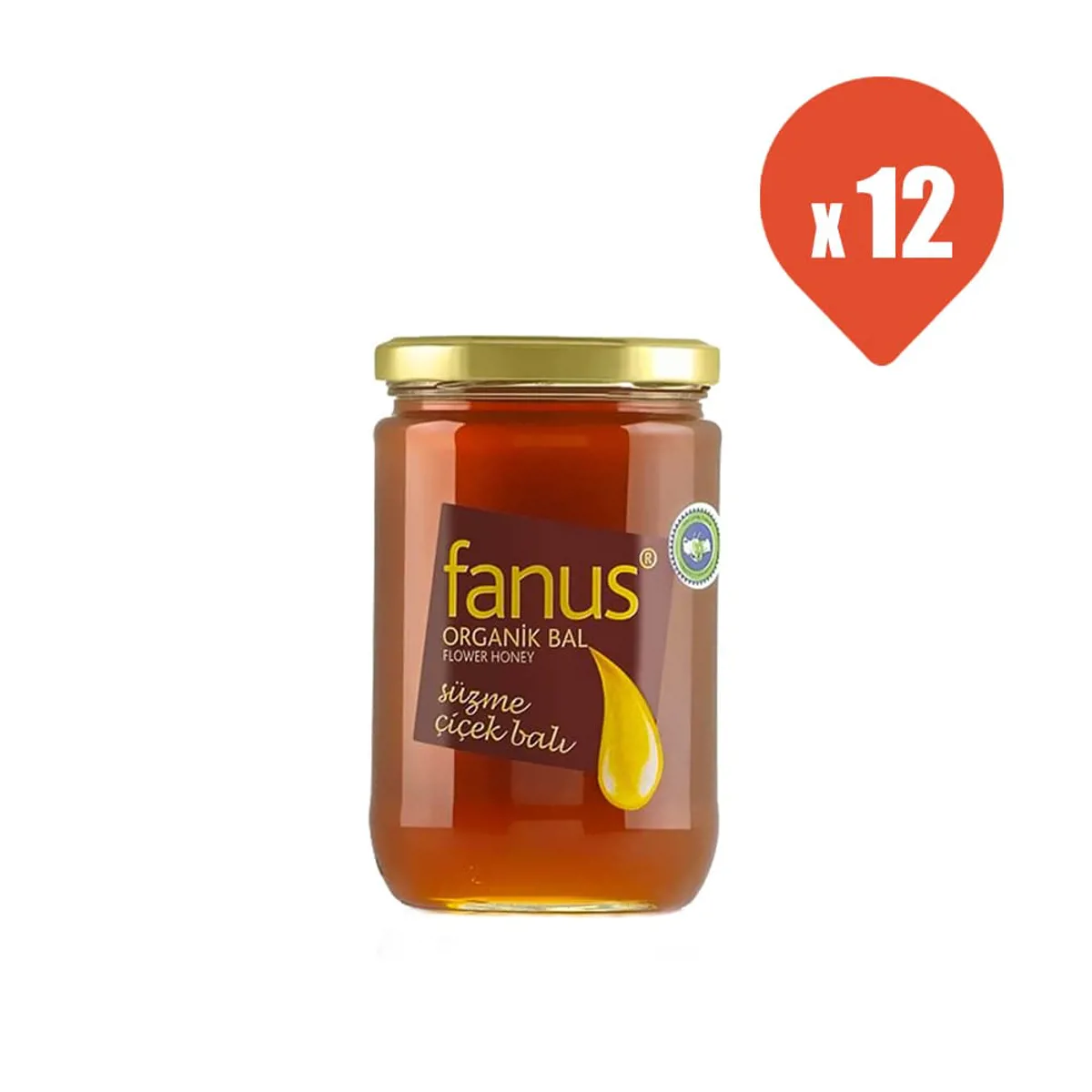 Fanus Organik Süzme Çiçek Balı 460 gr x 12 - Fanus - Ürün Görseli 1