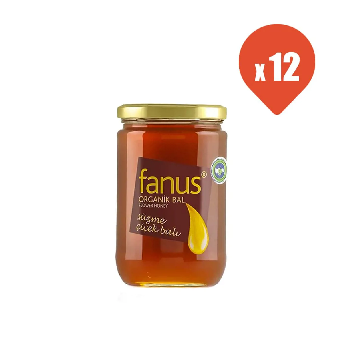 Fanus Organik Süzme Çiçek Balı 850 gr x 12 - Fanus - Ürün Görseli 1