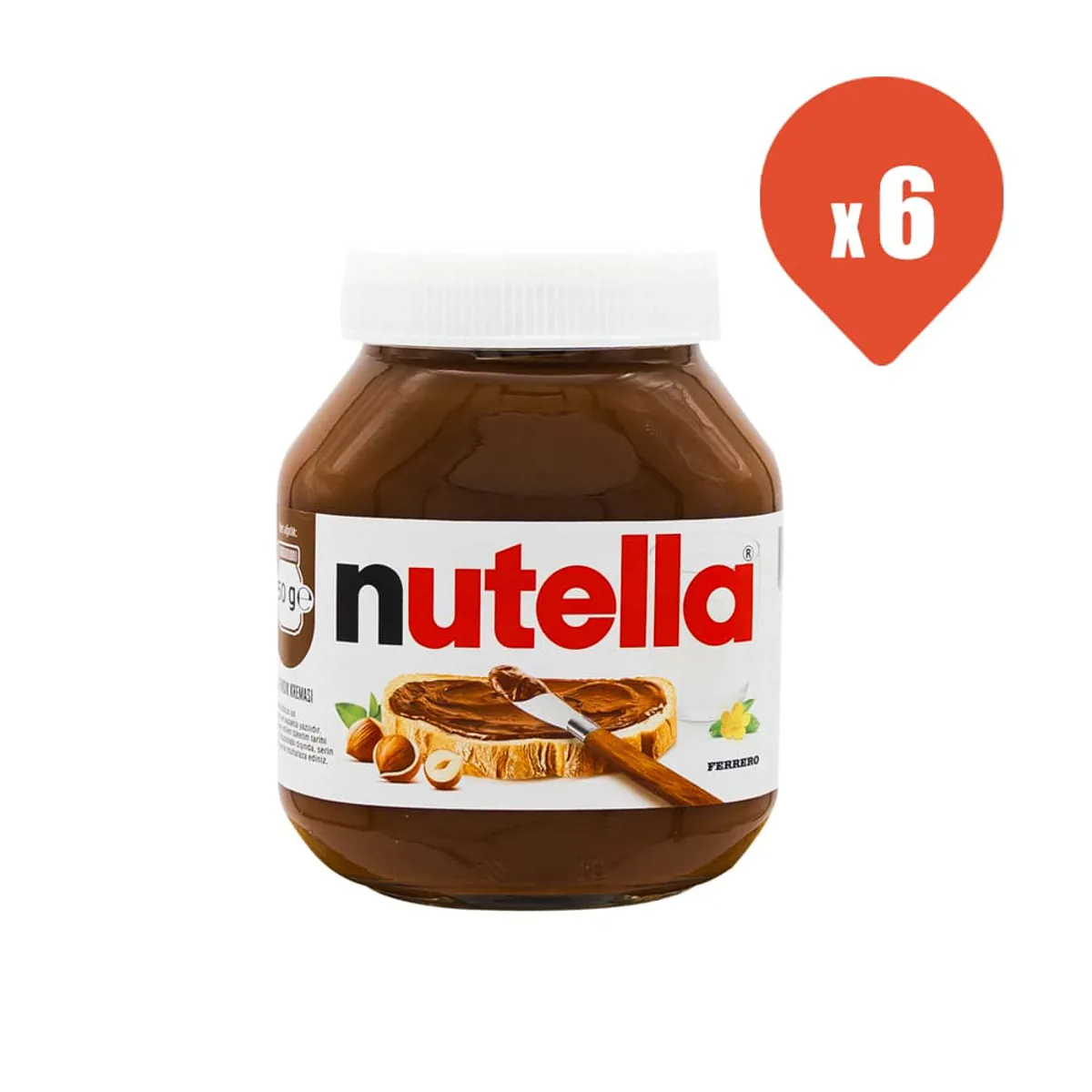 Nutella Kakaolu Fındık Kreması 750 gr x 6 - Nutella - Ürün Görseli 1