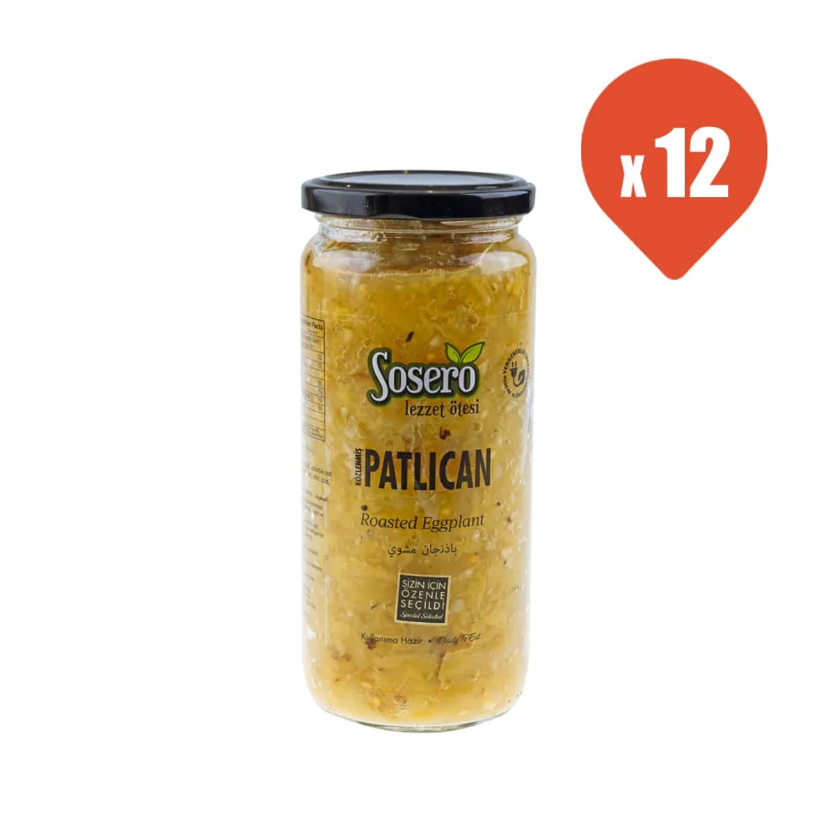 Sosero Közlenmiş Patlıcan 435 gr x 12 - Sosero - Ürün Görseli 1