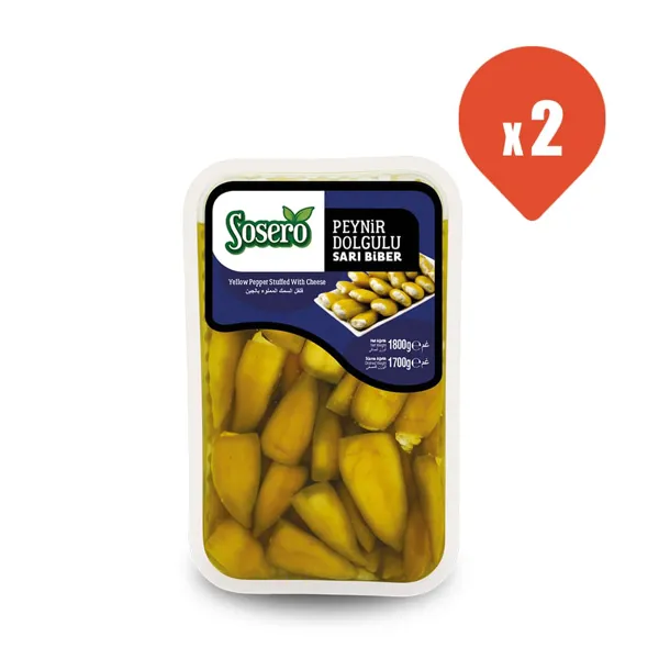 Sosero Peynir Dolgulu Balık Biber 1300 gr x 2 - Sosero - Ürün Görseli 1