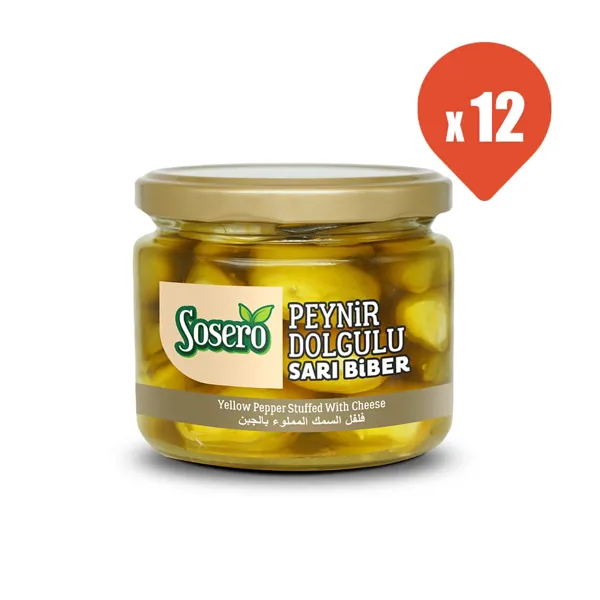 Sosero Peynir Dolgulu Balık Biber 290 gr x 12 - Sosero - Ürün Görseli 1
