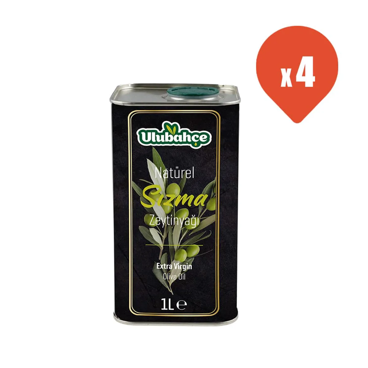 Ulubahçe Natürel Sızma Zeytinyağı 1 lt x 4 - Ulubahçe - Ürün Görseli 1