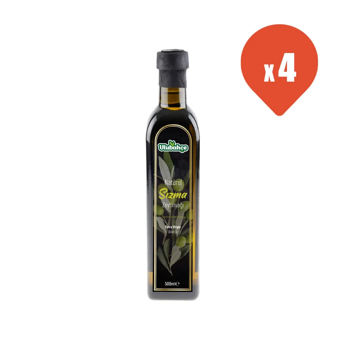 Ulubahçe Natürel Sızma Zeytinyağı 500 ml x 4 - Ulubahçe - Ürün Görseli 1