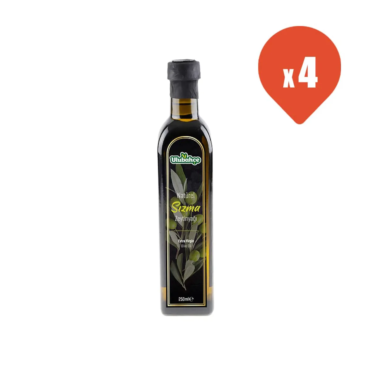 Ulubahçe Natürel Sızma Zeytinyağı 250 ml x 4 - Ulubahçe - Ürün Görseli 1