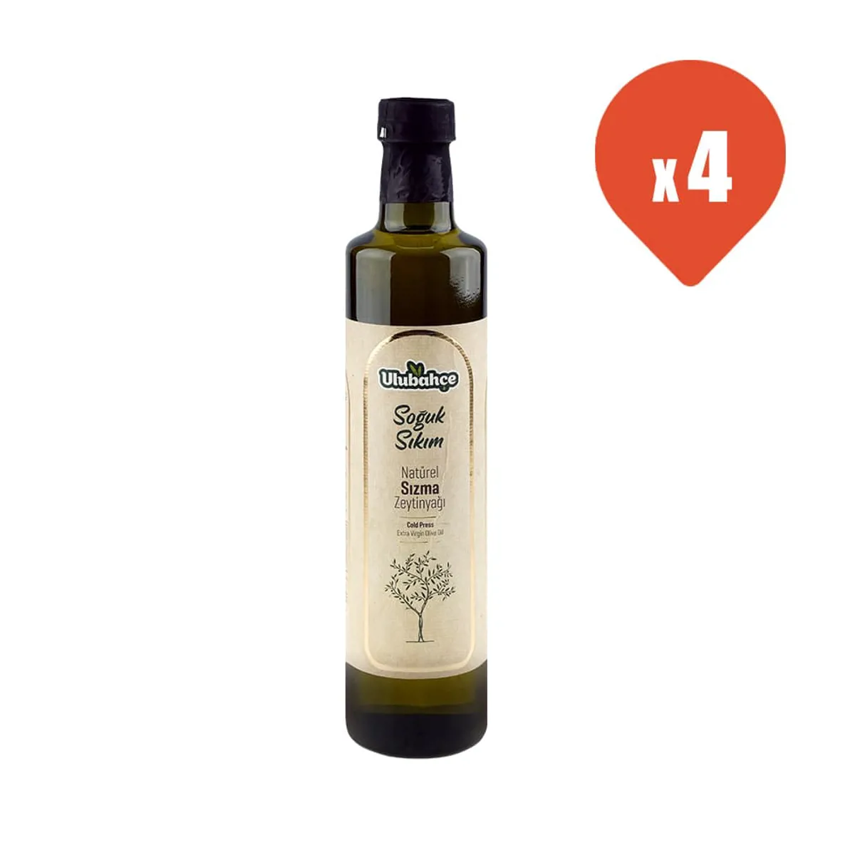 Ulubahçe Soğuk Sıkım Natürel Sızma Zeytinyağı 250 ml x 4 - Ulubahçe - Ürün Görseli 1