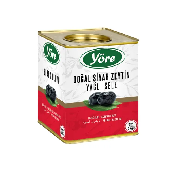Yöre Gemlik İncisi Siyah Zeytin 9 kg Teneke (181-200) - Yöre - Ürün Görseli 1