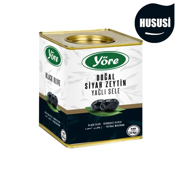Yöre Gemlik Hususi Siyah Zeytin 10 kg Teneke (321-380) - Yöre - Ürün Görseli 1
