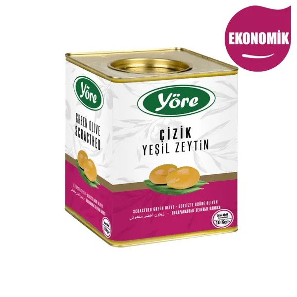 Yöre Edremit Ekonomik Çizik Yeşil Zeytin 10 kg (351-400) - Yöre - Ürün Görseli 1