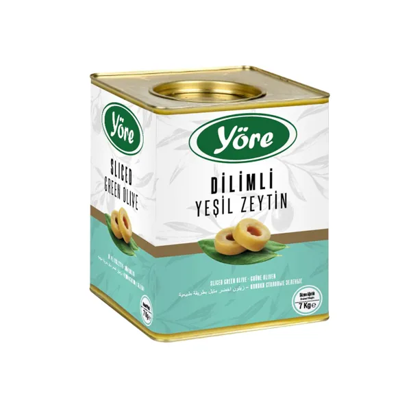 Yöre Dilimli Yeşil Zeytin 7 kg Teneke - Yöre - Ürün Görseli 1