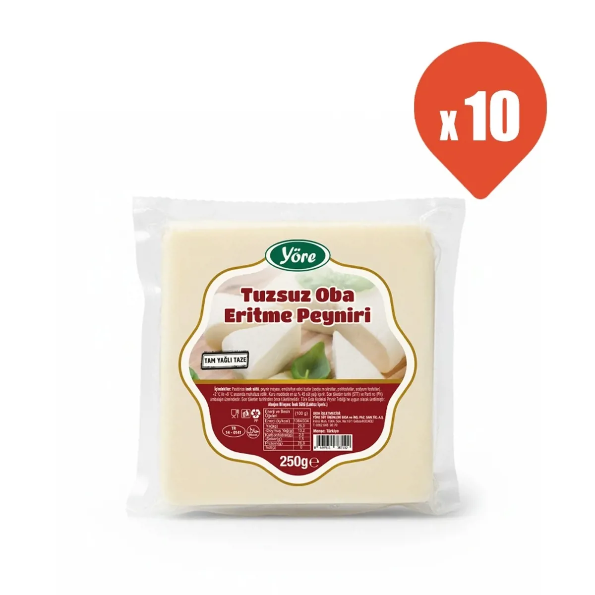 Yöre Tuzsuz Oba Eritme Peyniri 250 gr x 10 - Yöre - Ürün Görseli 1
