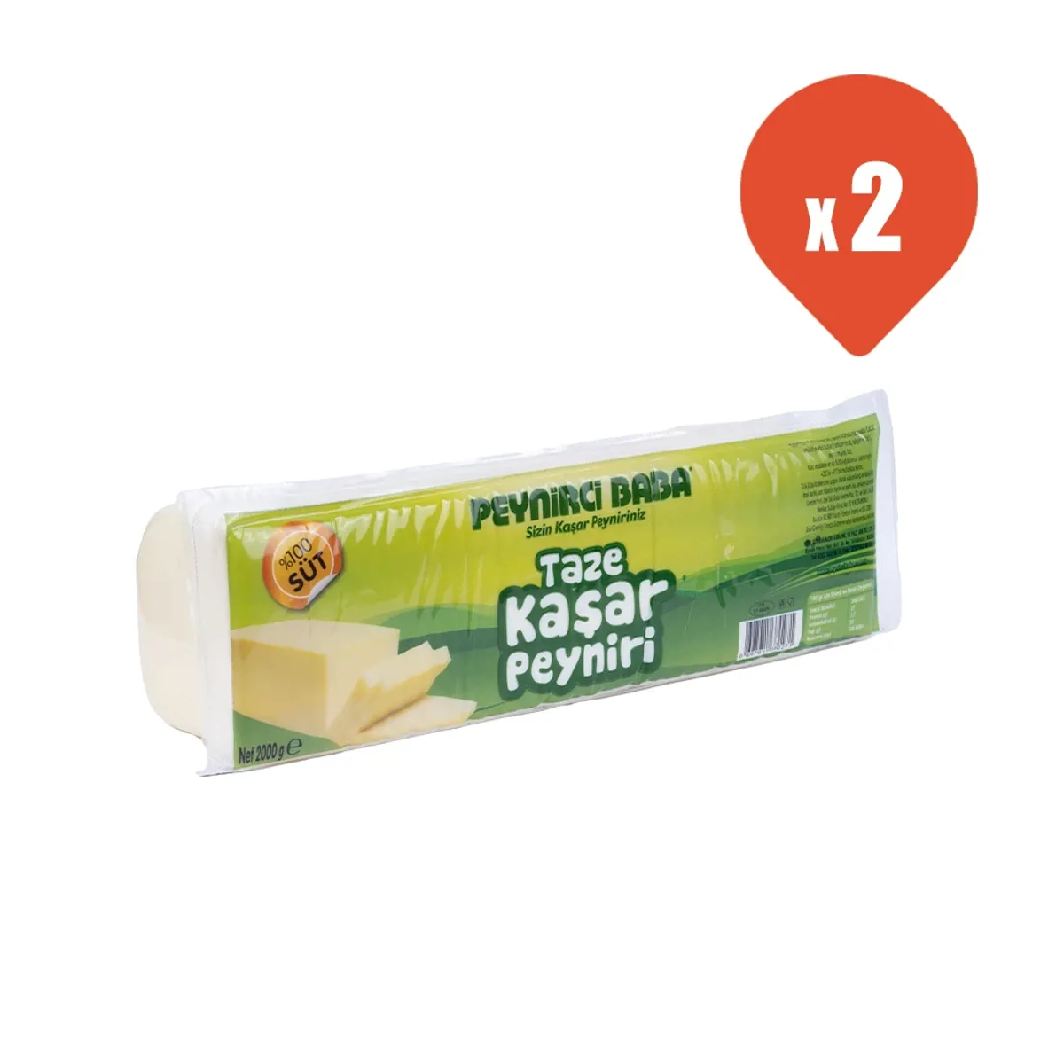 Peynirci Baba Taze Kaşar Peyniri 2 kg x 2 Adet - Yöre - Ürün Görseli 1