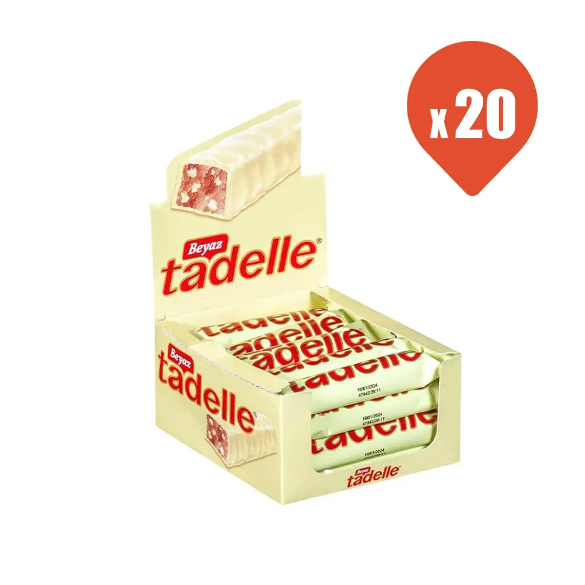 Tadelle Fındık Dolgulu Beyaz Çikolata 30 gr x 20 Adet - Tadelle - Ürün Görseli 1