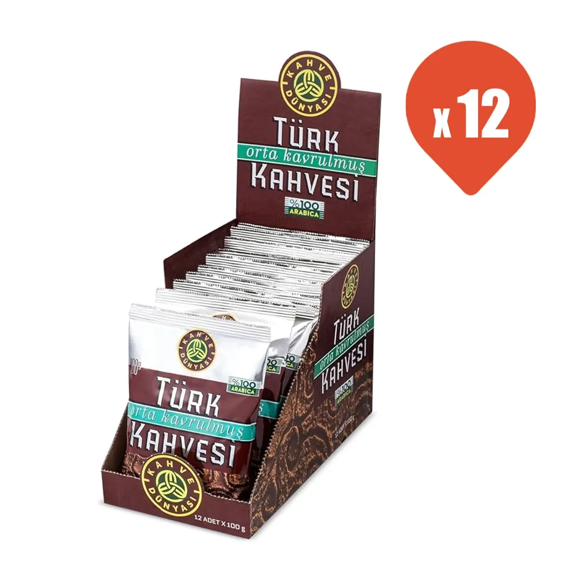 Kahve Dünyası Orta Kavrulmuş Türk Kahvesi 100 gr x 12 - Kahve Dünyası - Ürün Görseli 1