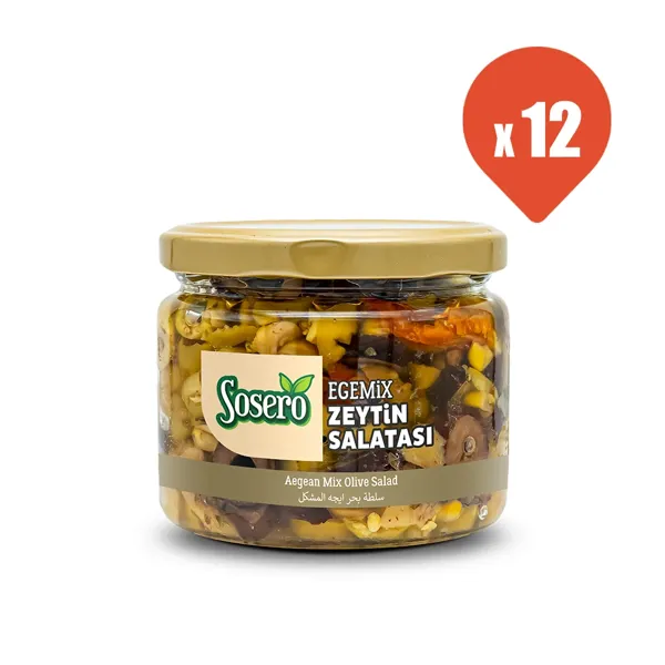 Sosero Egemix Mantarlı Zeytin Salatası 290 gr x 12 - Sosero - Ürün Görseli 1