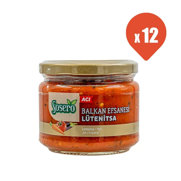 Sosero Lütenitsa Balkan Sosu Acı 300 gr x 12 - Sosero - Ürün Görseli 1