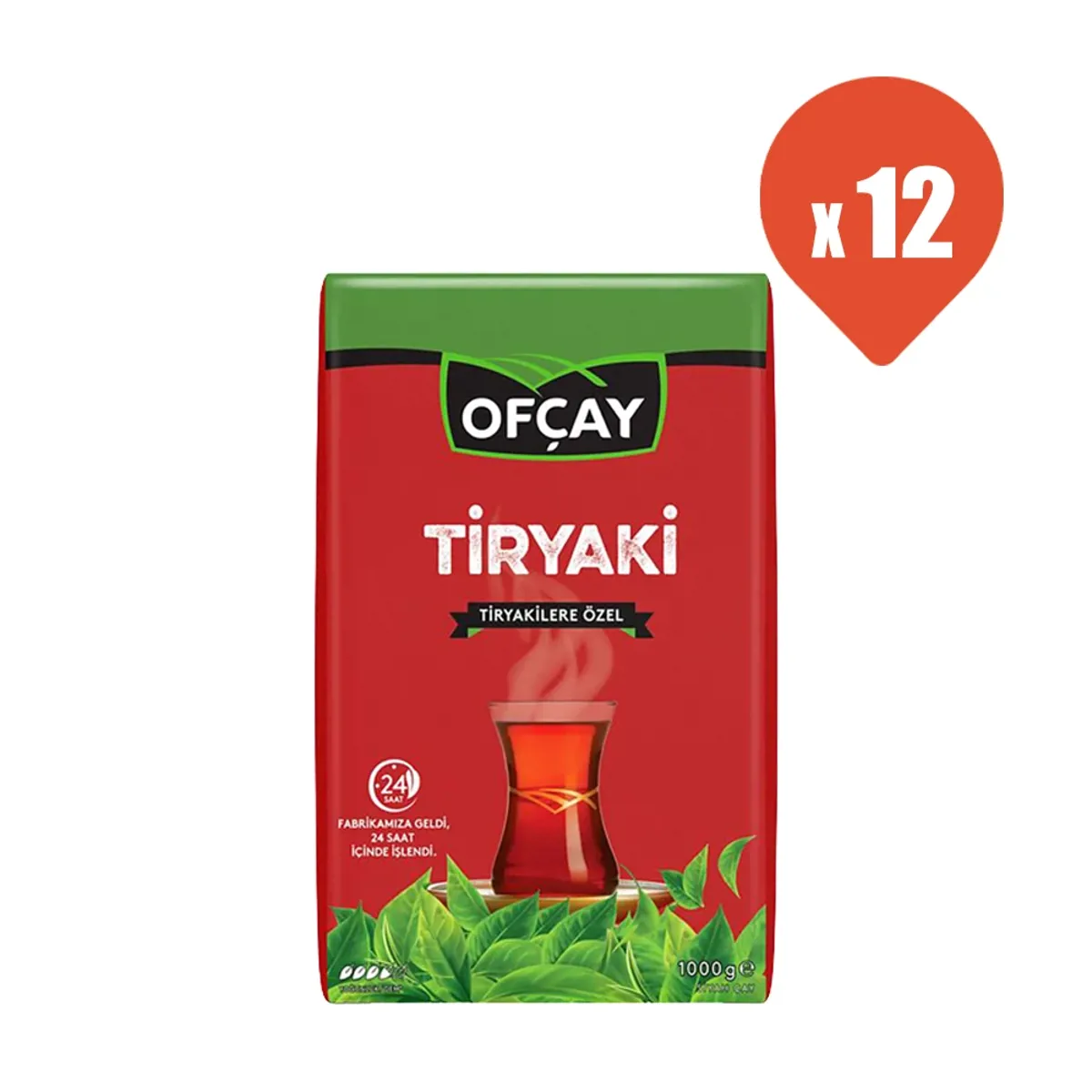 Ofçay Tiryaki Çay 1 kg x 12 Adet - Ofçay - Ürün Görseli 1