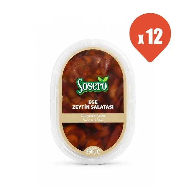 Sosero Ege Zeytin Salatası 250 gr x 12 - Sosero - Ürün Görseli 1