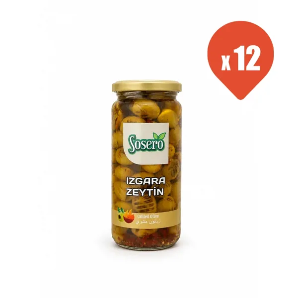 Sosero Izgara Zeytin 450 gr x 12 - Sosero - Ürün Görseli 1