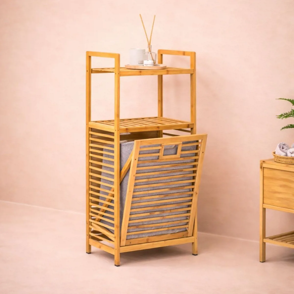BAMBU ÇAMAŞIR SEPETİ 40*30*100 CM - Buppa - Ürün Görseli 1