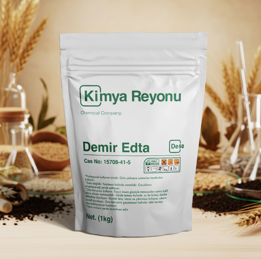Demir EDTA (Fe-EDTA) Nedir? Tarımda Şelatlı Demir Kullanımı, Teknik Özellikler ve Uygulama Rehber