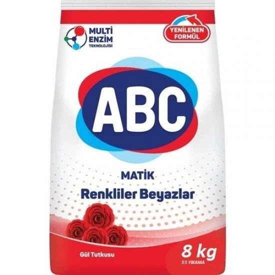 ABC MATIK 8 KG BEYAZLAR VE RENKLILER